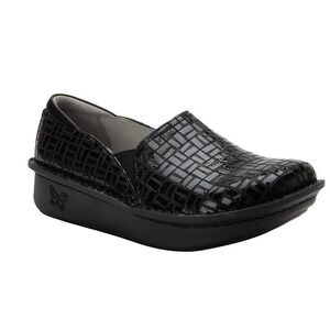 Alegria Debra Score Deb-7702 Slip On Rocker Clog Black Patent Leather EU 39 US 9